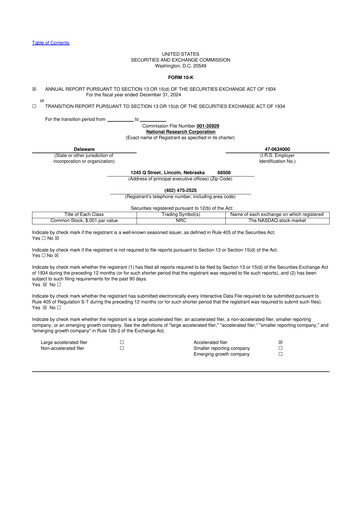 Thumbnail NRC Health
 10-K Annual Report 2024