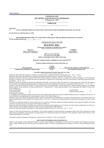 Vorschaubild Fluent 10-K Jahresbericht 2024