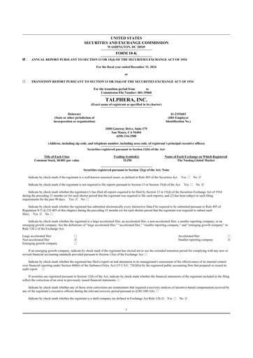 Thumbnail Talphera 10-K Annual Report 2024