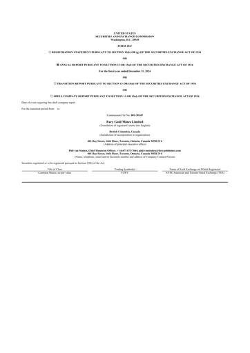 Thumbnail Fury Gold Mines 20-F Annual Report 2024