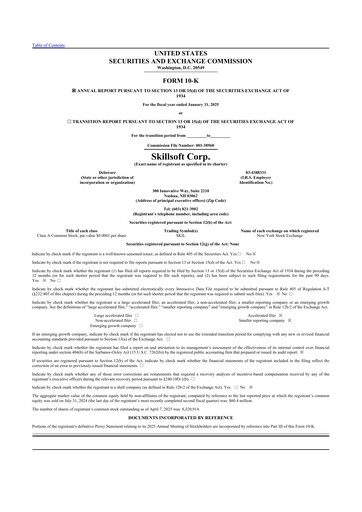 Miniature Skillsoft 10-K Rapport annuel 2025