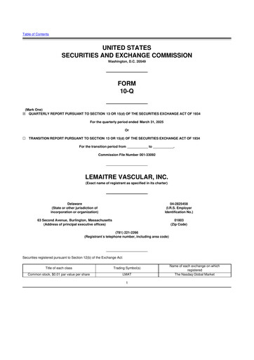 Thumbnail LeMaitre Vascular 10-Q Quarterly Report FY2025 