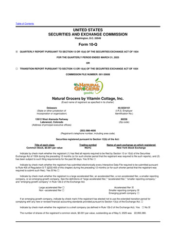 Thumbnail Natural Grocers by Vitamin Cottage 10-Q Quarterly Report FY2025 