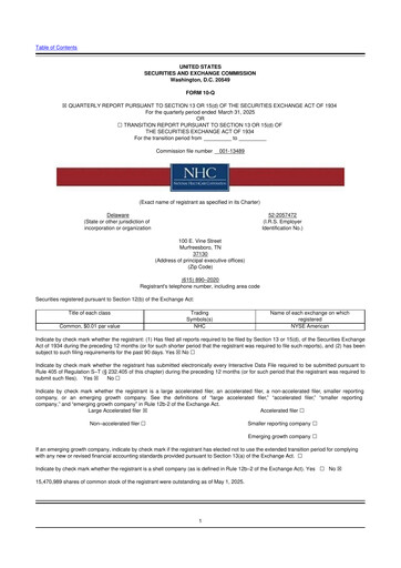 Thumbnail National Healthcare
 10-Q Quarterly Report FY2025 