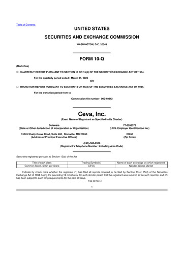 Thumbnail CEVA
 10-Q Quarterly Report FY2025 