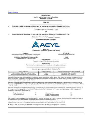 Thumbnail AEye 10-Q Quarterly Report FY2025 