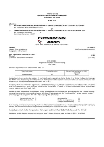 Thumbnail FutureFuel 10-Q Quarterly Report FY2025 