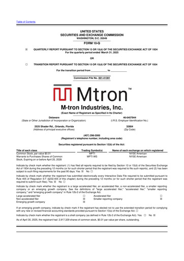 Thumbnail M-tron Industries 10-Q Quarterly Report FY2025 