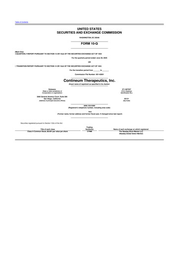 Thumbnail Contineum Therapeutics 10-Q Quarterly Report FY2025 