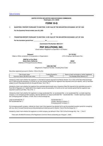 Thumbnail PDF Solutions 10-Q Quarterly Report FY2025 