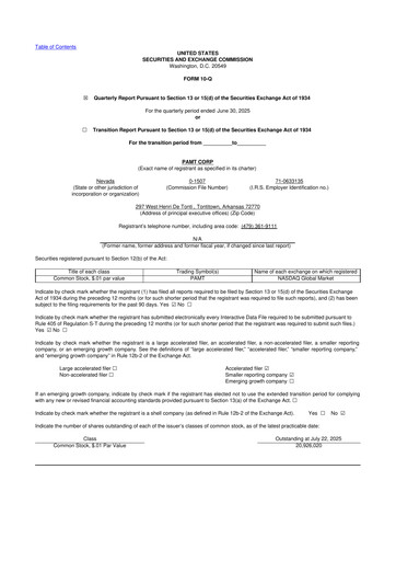 Thumbnail PAMT Corp 10-Q Quarterly Report FY2025 