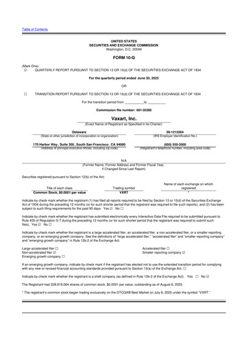 Thumbnail Vaxart 10-Q Quarterly Report FY2025 