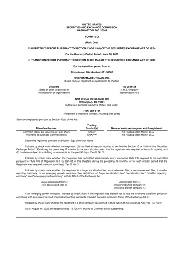 Thumbnail NRx Pharmaceuticals 10-Q Quarterly Report FY2024 