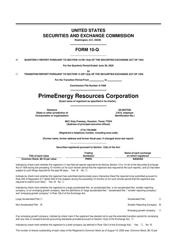 Thumbnail PrimeEnergy Resources 10-Q Quarterly Report FY2025 