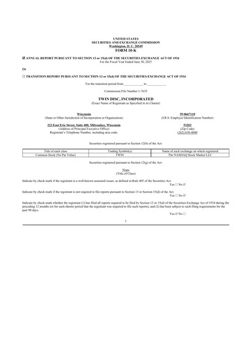 Thumbnail Twin Disc
 10-K Annual Report 2025