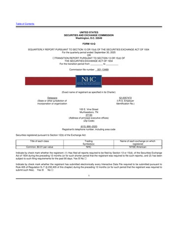 Thumbnail National Healthcare
 10-Q Quarterly Report FY2025 