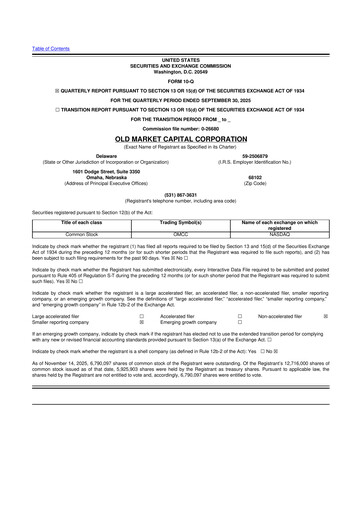 Thumbnail Old Market Capital Corporation 10-Q Quarterly Report FY2026 