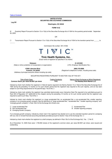 Thumbnail Tivic Health Systems 10-Q Quarterly Report FY2025 