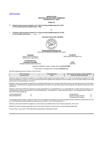 Thumbnail Kirkland's 10-Q Quarterly Report FY2025 