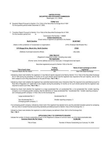 Thumbnail Insteel Industries 10-Q Quarterly Report FY2026 