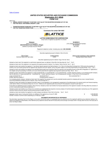 Vorschaubild Lattice Semiconductor 10-K Jahresbericht 2025