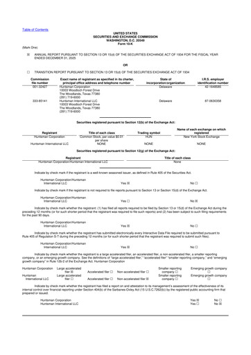 Vorschaubild Huntsman Corporation
 10-K Jahresbericht 2024