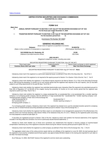 Thumbnail Generac 10-K Annual Report 2025