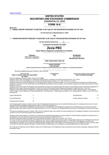 Thumbnail Zevia 10-K Annual Report 2025