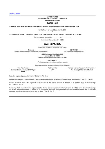 Thumbnail AvePoint 10-K Annual Report 2025