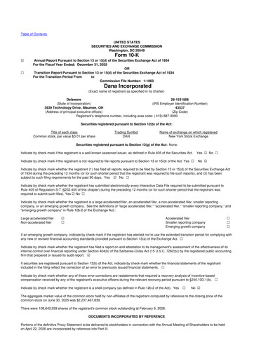 Thumbnail Dana Incorporated 10-K Annual Report 2025
