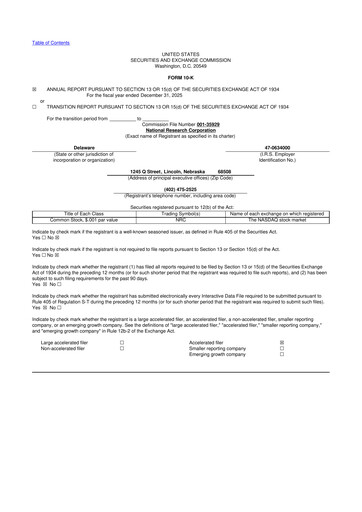 Thumbnail NRC Health
 10-K Annual Report 2025