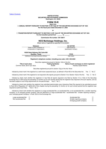 Thumbnail NCS Multistage 10-K Annual Report 2025