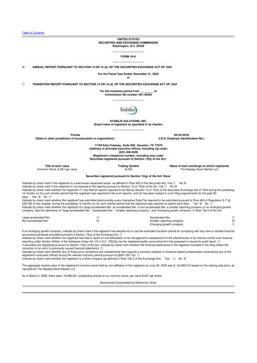 Thumbnail Stabilis Solutions 10-K Annual Report 2025
