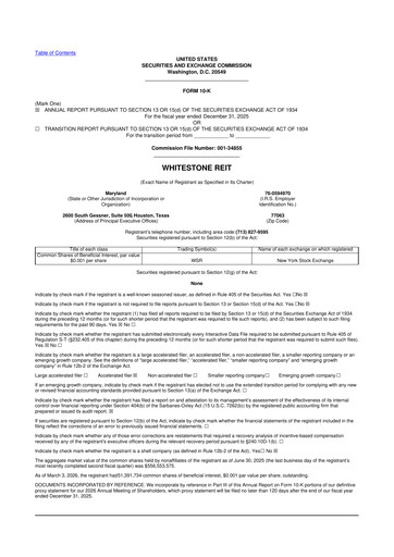 Thumbnail Whitestone REIT 10-K Annual Report 2025