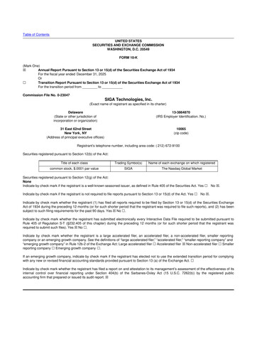 Thumbnail SIGA Technologies 10-K Annual Report 2025