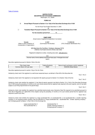 Thumbnail PAMT Corp 10-K Annual Report 2025