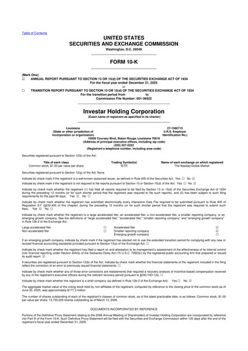 Thumbnail Investar Holding
 10-K Annual Report 2025