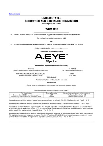 Thumbnail AEye 10-K Annual Report 2025