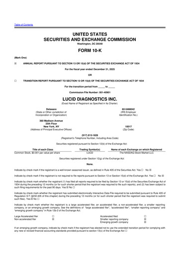 Miniature Lucid Diagnostics 10-K Rapport annuel 2025
