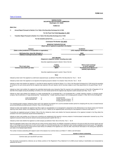 Thumbnail Monopar Therapeutics 10-K Annual Report 2025