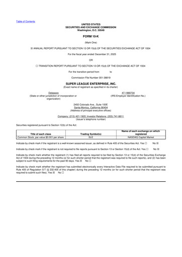 Thumbnail Super League Enterprise 10-K Annual Report 2025
