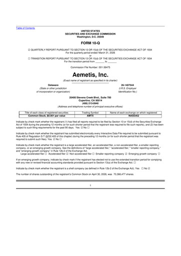 Thumbnail Aemetis 10-Q Quarterly Report FY 