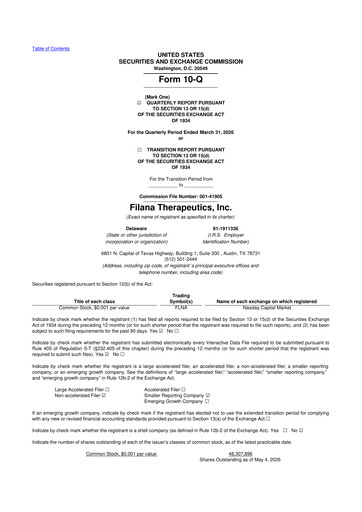 Miniature Cassava Sciences
 10-Q Rapport trimestriel  