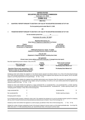 Vorschaubild MainStreet Bancshares 10-Q Quartalsbericht 2026 