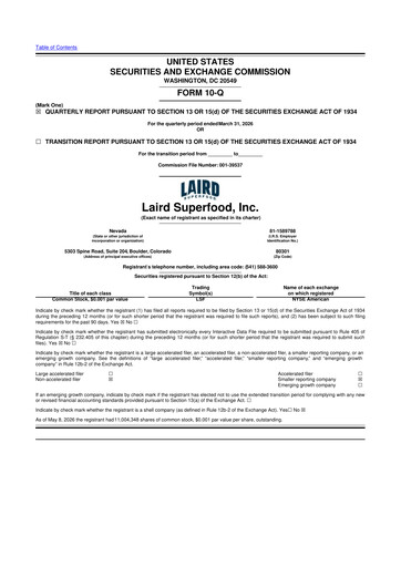 Thumbnail Laird Superfood 10-Q Quarterly Report FY 