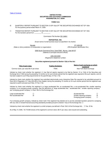Vorschaubild ReposiTrak 10-Q Quartalsbericht  