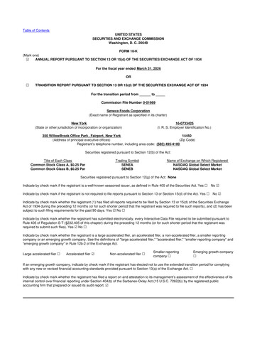 Thumbnail Seneca Foods
 10-K Annual Report 2026