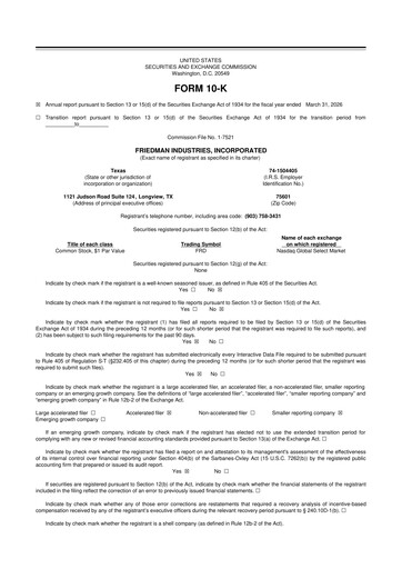 Thumbnail Friedman Industries 10-K Annual Report 2026