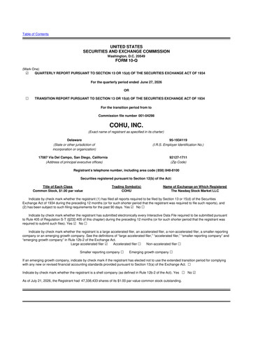 Thumbnail Cohu 10-Q Quarterly Report FY2026 