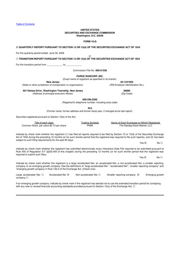 Thumbnail Parke Bancorp 10-Q Quarterly Report FY2026 